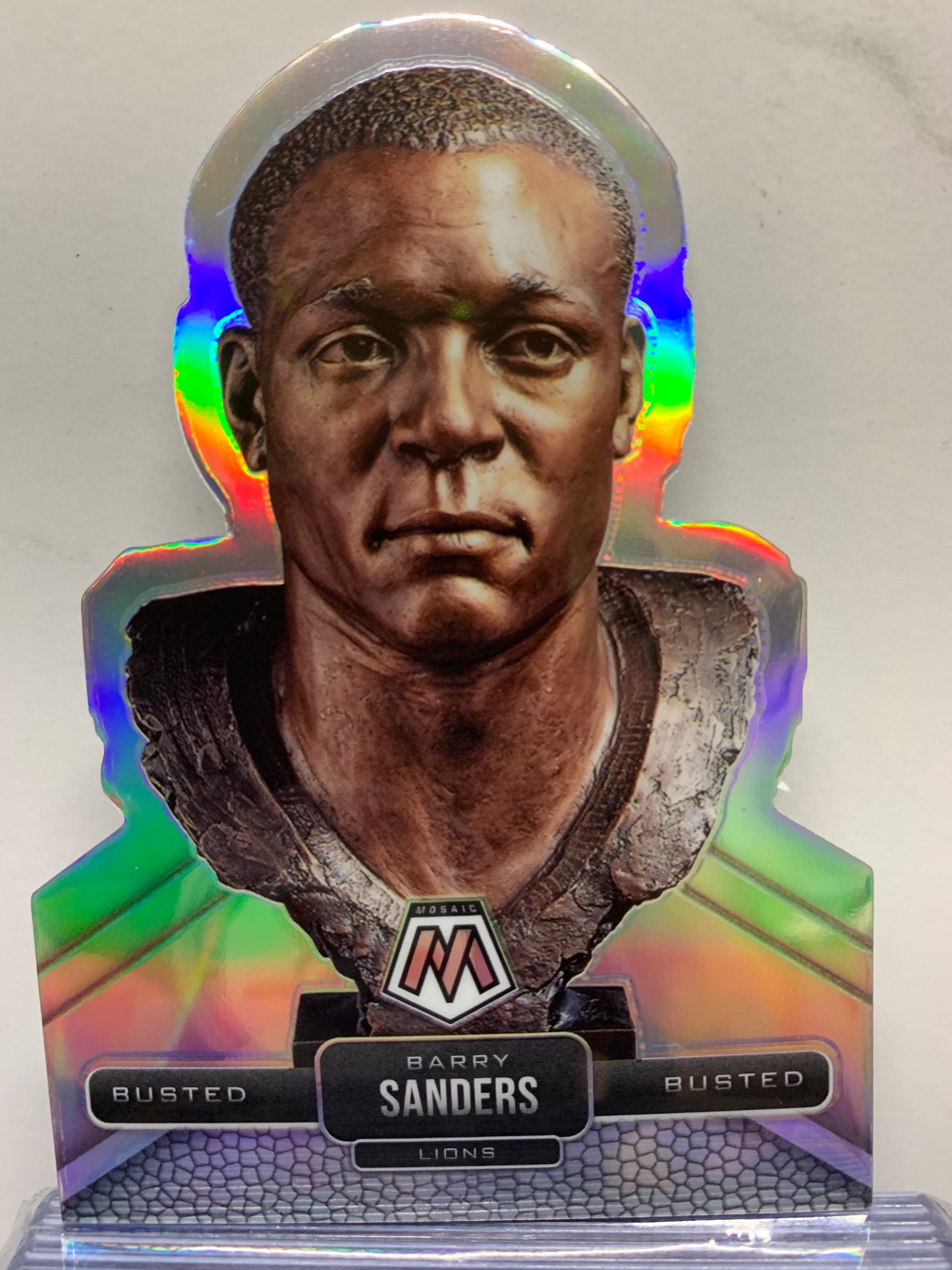 2021 Panini Mosaic Busted #15 Barry Sanders Detroit Lions