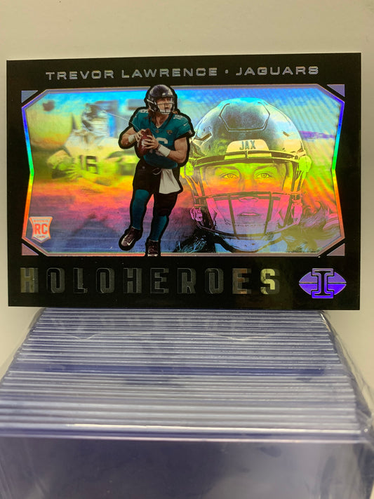 2021 Panini Illusions HoloHeroes #41 Trevor Lawrence RC Jacksonville Jaguars