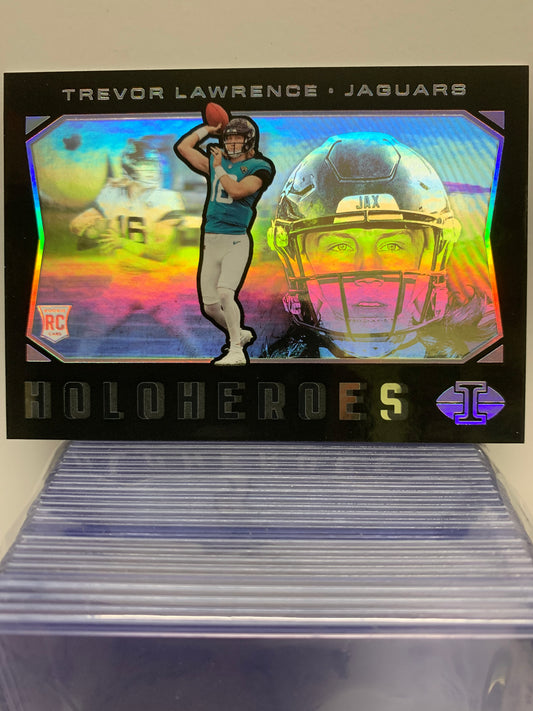 2021 Panini Illusions HoloHeroes #43 Trevor Lawrence RC Jacksonville Jaguars