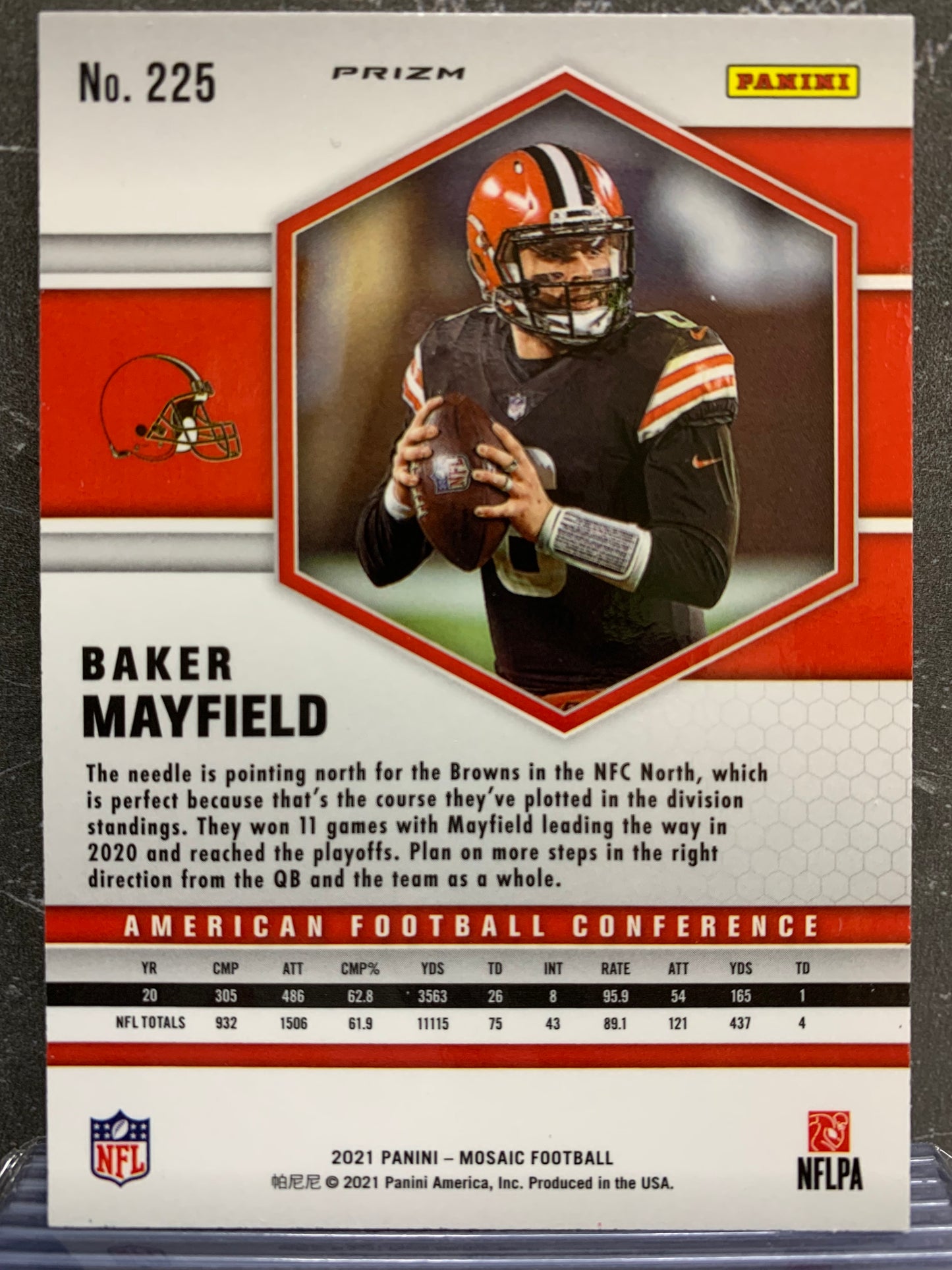 2021 Panini Mosaic Genesis #225 Baker Mayfield AFC Cleveland Browns