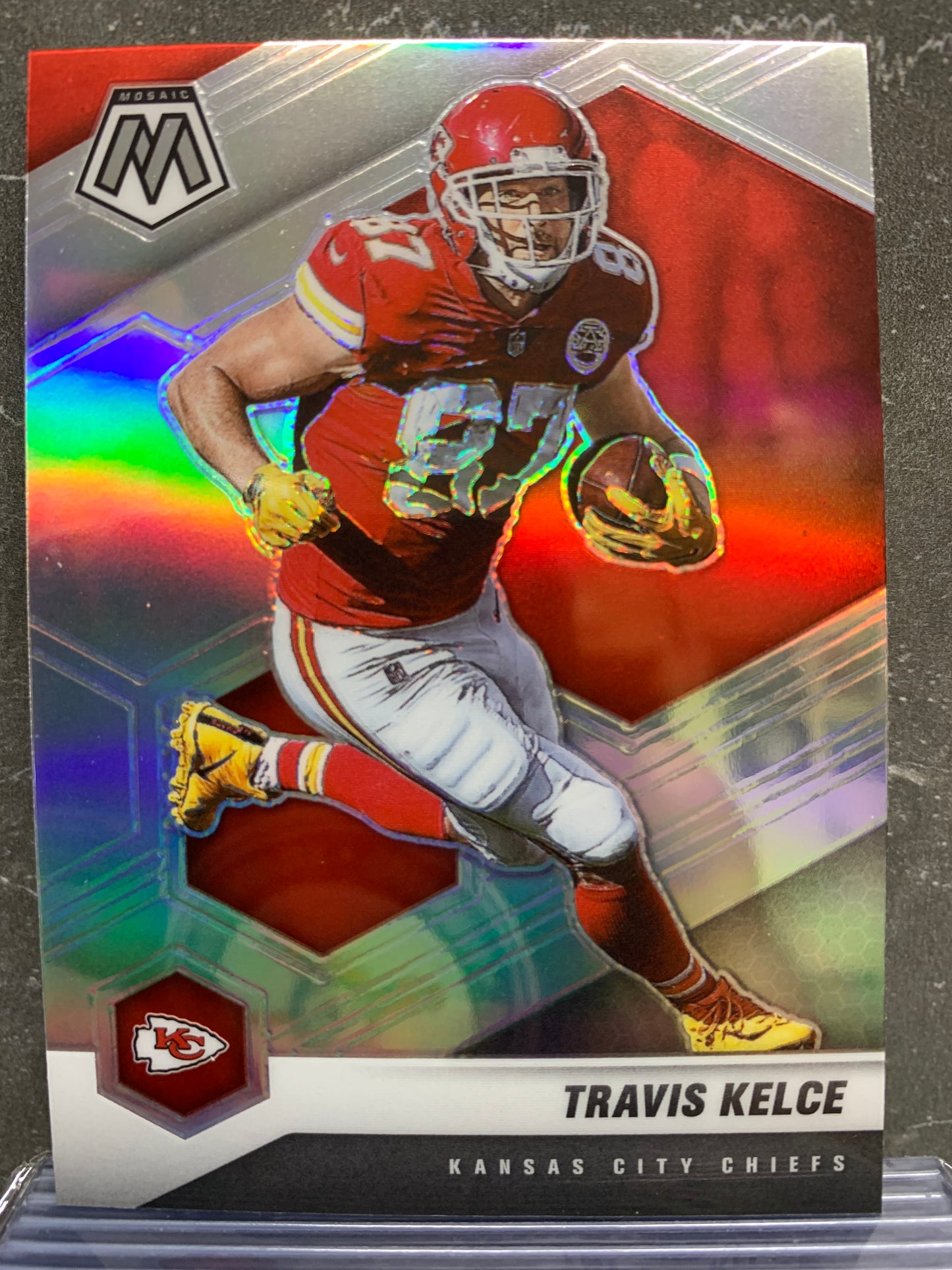 2021 Panini Mosaic Silver #4 Travis Kelce Kansas City Chiefs