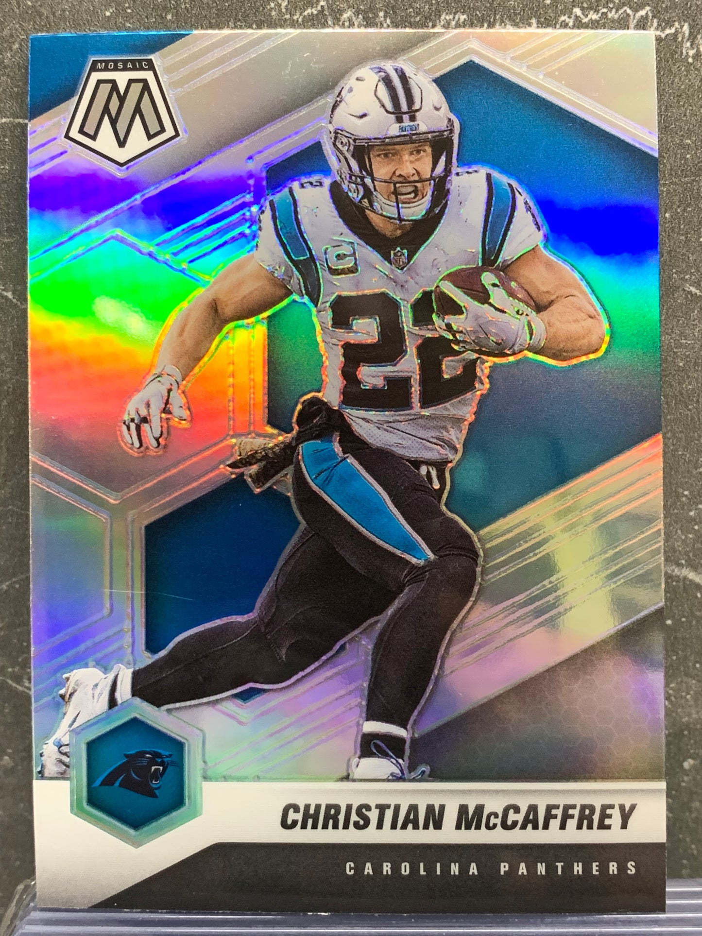 2021 Panini Mosaic Silver #36 Christian McCaffrey Carolina Panthers