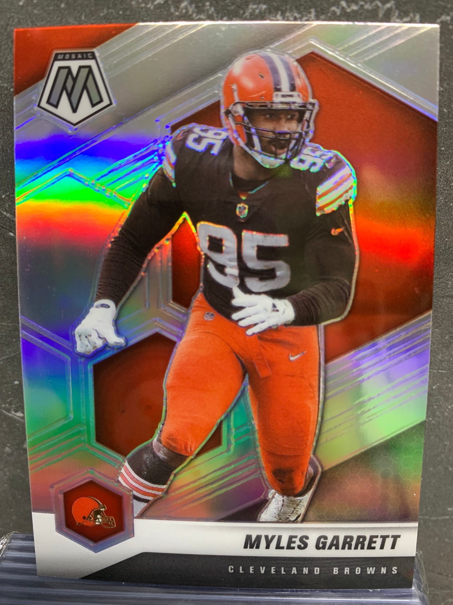 2021 Panini Mosaic Silver #57 Myles Garrett Cleveland Browns