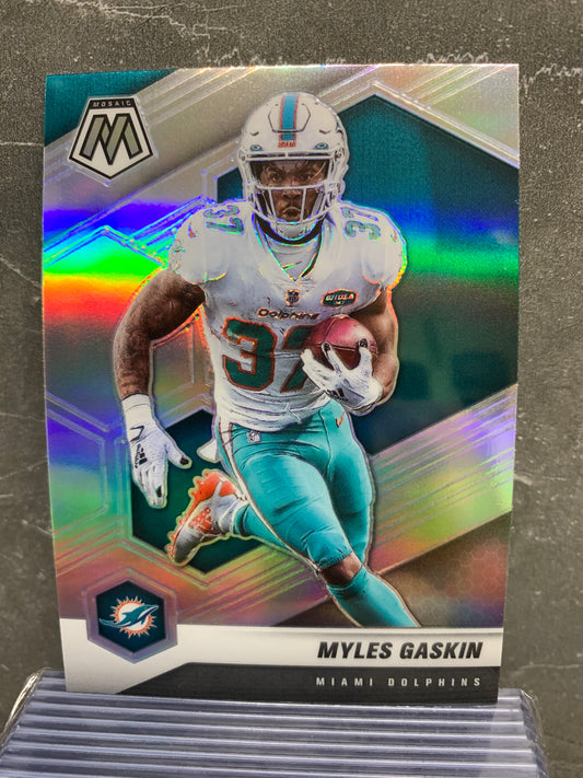 2021 Panini Mosaic Silver #125 Myles Gaskin Miami Dolphins