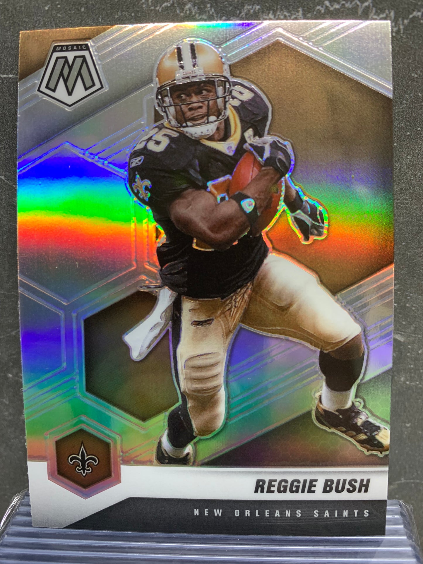 2021 Panini Mosaic Silver #144 Reggie Bush New Orleans Saints