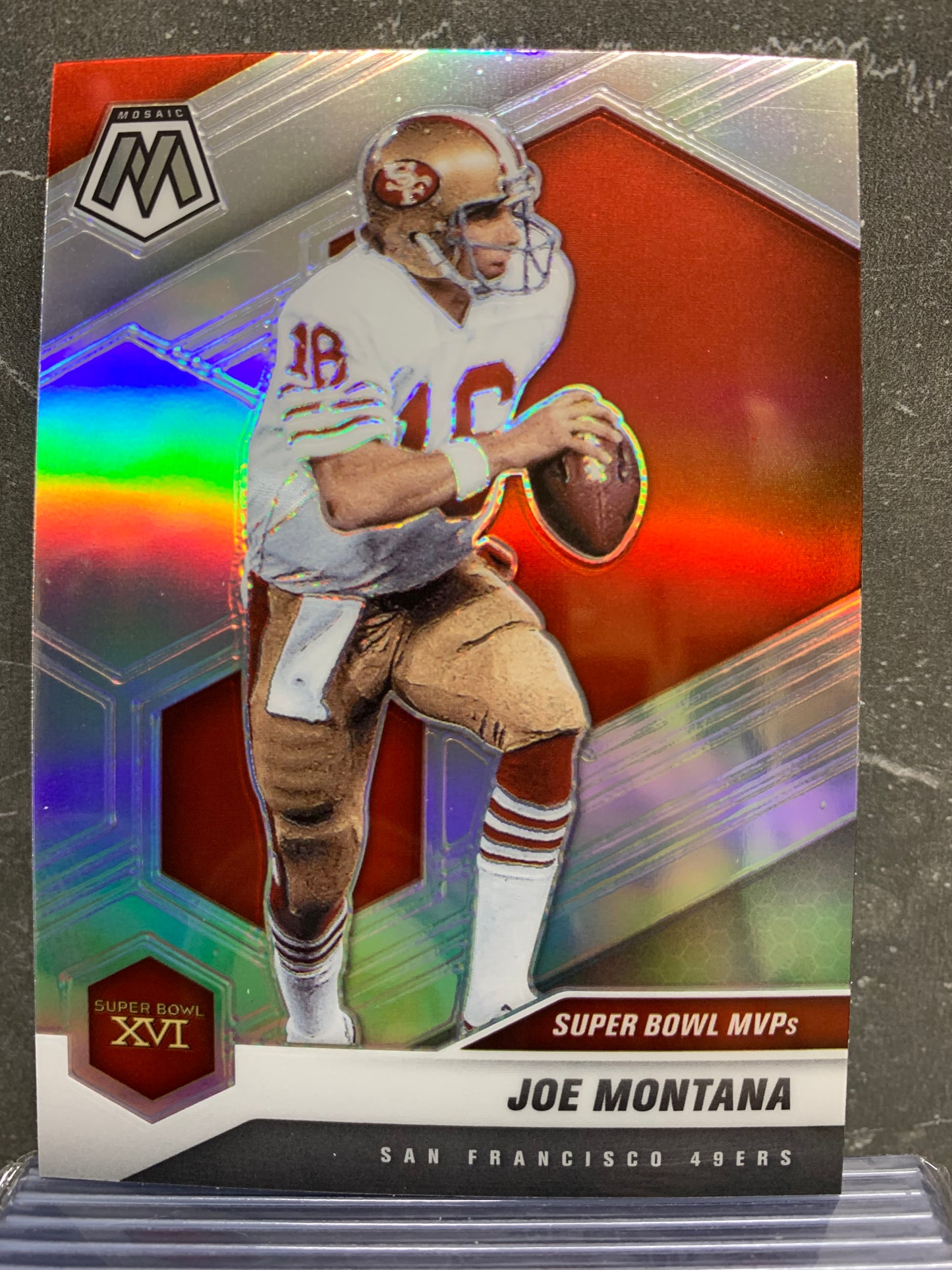 2021 Panini Mosaic Silver #291 Joe Montana MVP San Francisco 49ers