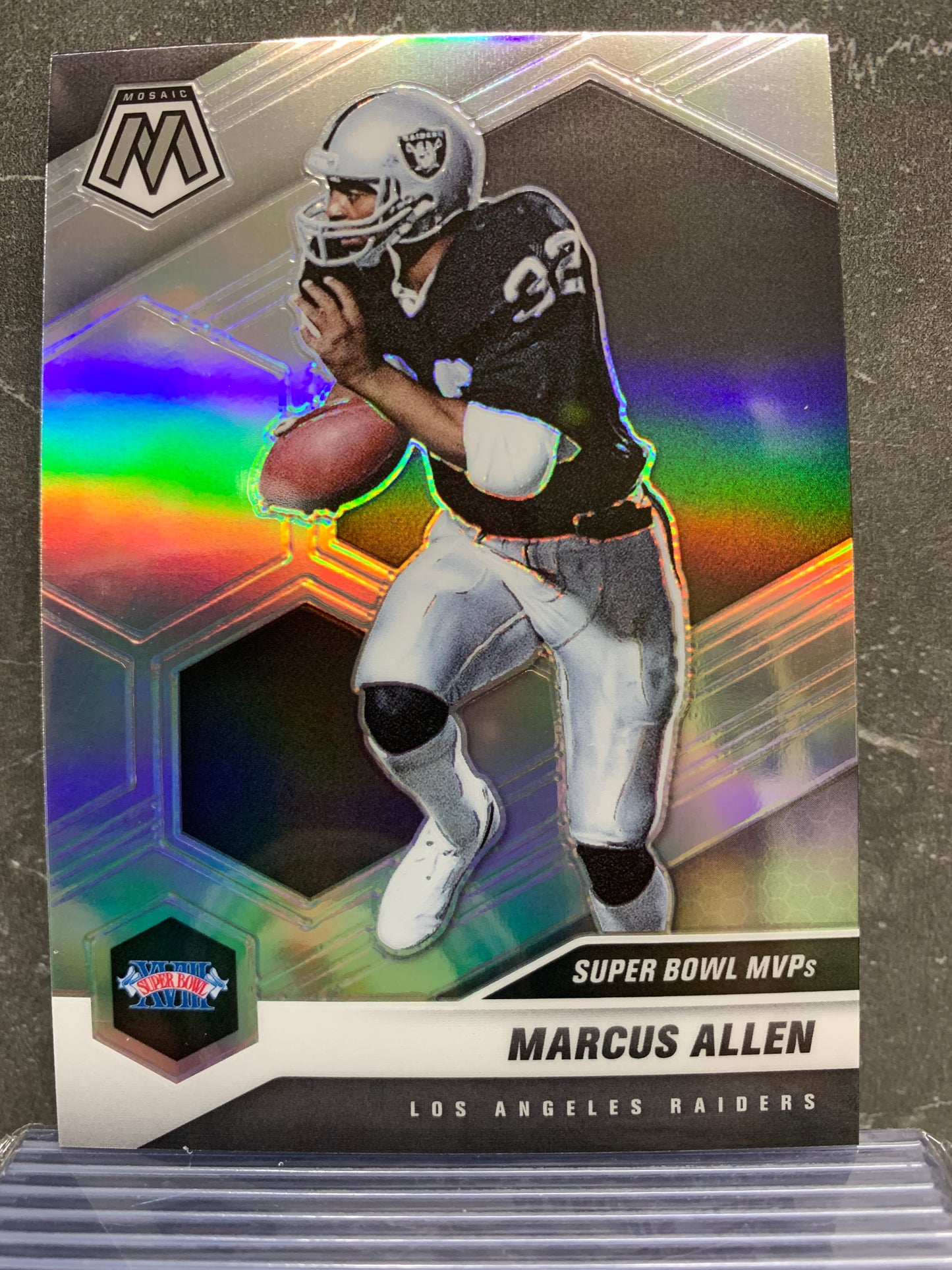 2021 Panini Mosaic Silver #298 Marcus Allen MVP Los Angeles Raiders