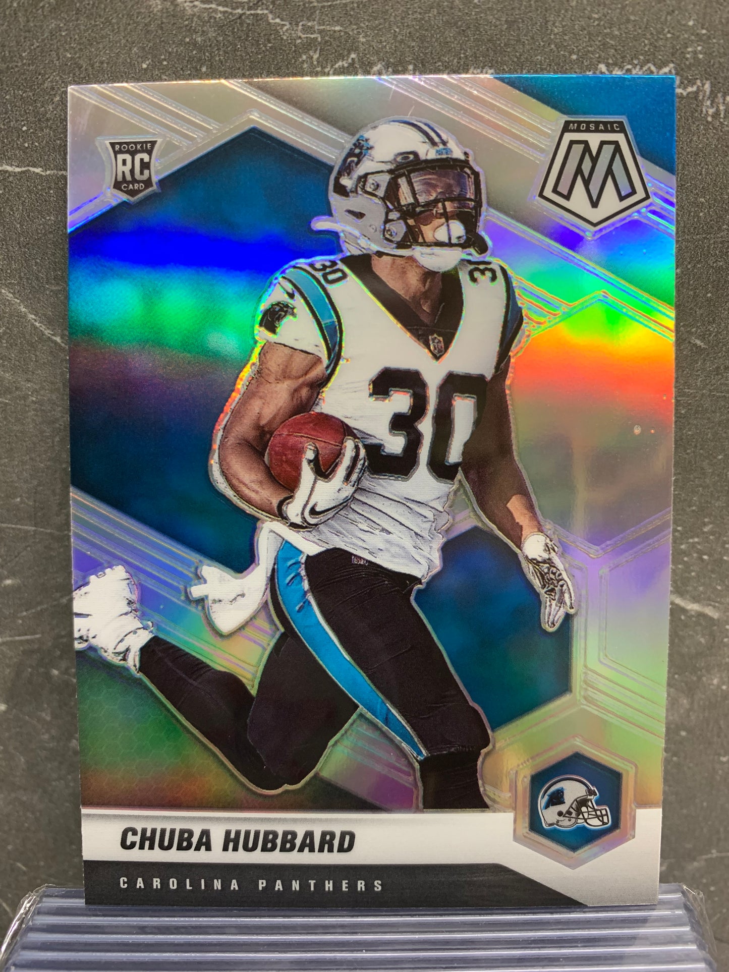 2021 Panini Mosaic Rookie Variations Silver #325-V Chuba Hubbard Carolina Panthers