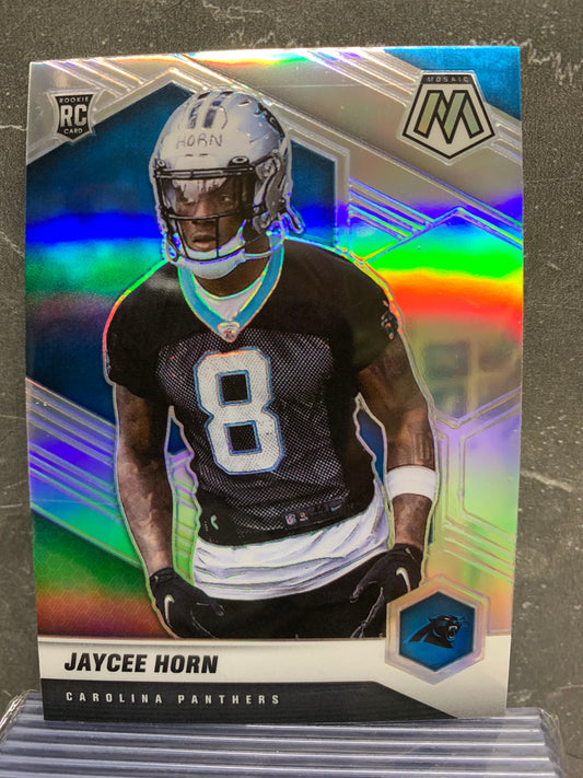 2021 Panini Mosaic Silver #343 Jaycee Horn Carolina Panthers