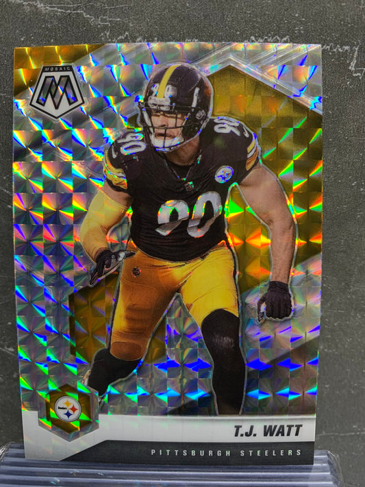 2021 Panini Mosaic Mosaic #172 T.J. Watt Pittsburgh Steelers