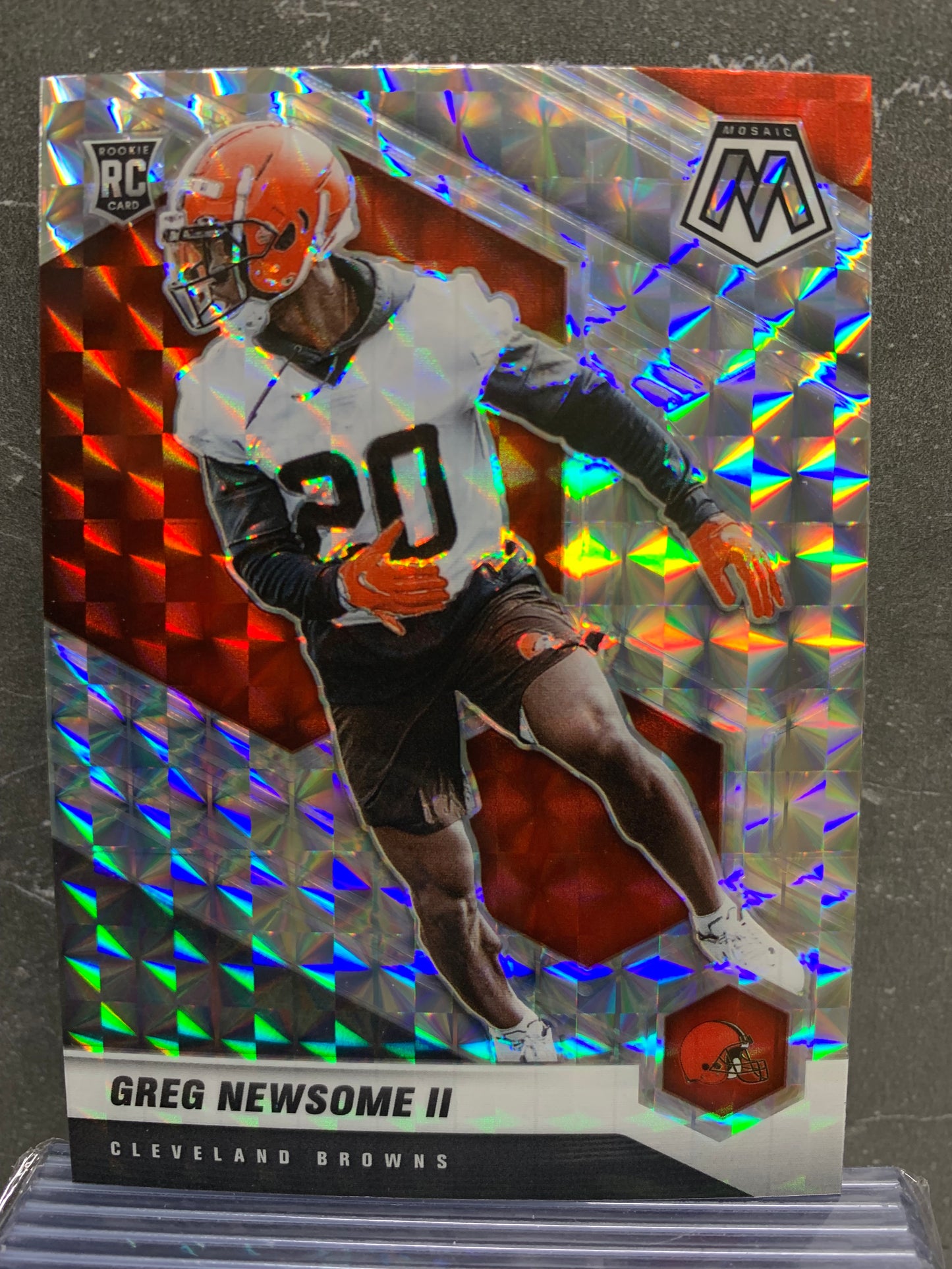 2021 Panini Mosaic Mosaic #346 Greg Newsome II RC Cleveland Browns