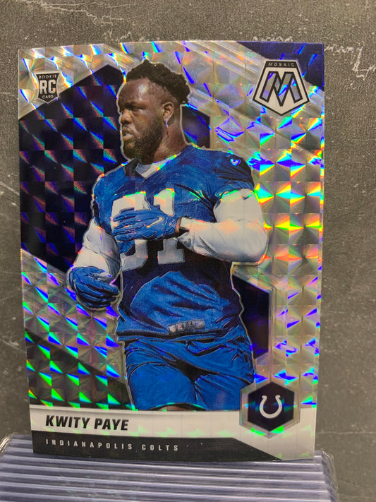 2021 Panini Mosaic Mosaic #351 Kwity Paye RC Indianapolis Colts