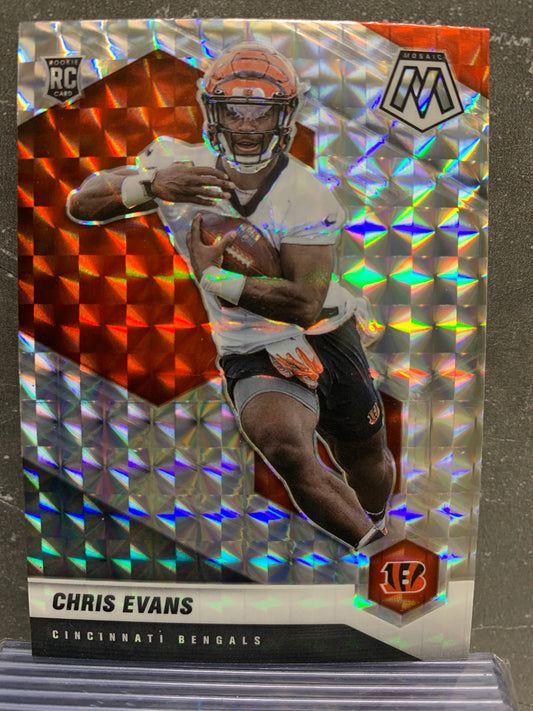 2021 Panini Mosaic Mosaic #379 Chris Evans RC Cincinnati Bengals