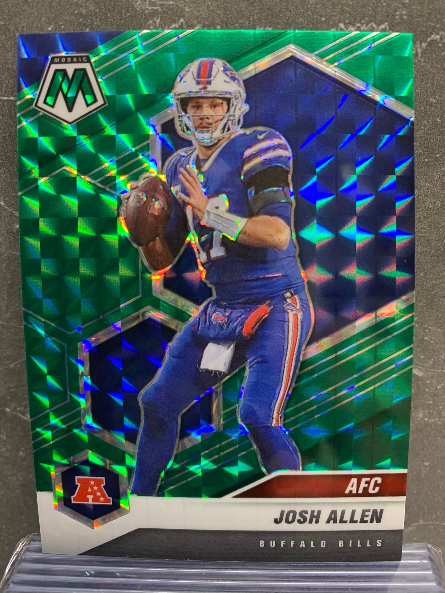 2021 Panini Mosaic Mosaic Green #227 Josh Allen AFC Buffalo Bills