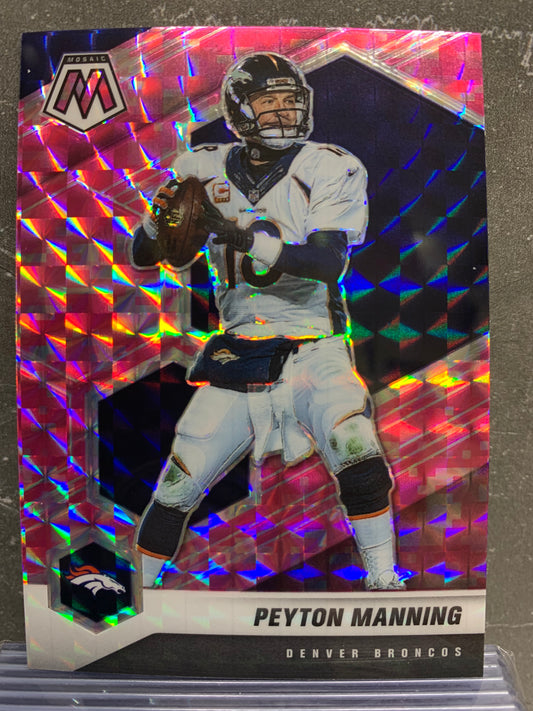 2021 Panini Mosaic Mosaic Camo Pink #67 Peyton Manning Denver Broncos