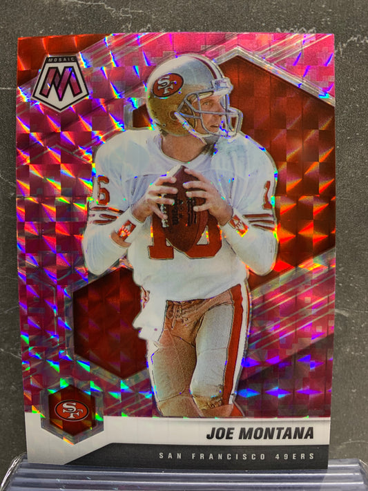 2021 Panini Mosaic Mosaic Camo Pink #174 Joe Montana San Francisco 49ers