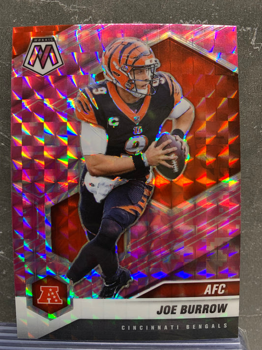 2021 Panini Mosaic Mosaic Camo Pink #226 Joe Burrow AFC Cincinnati Bengals