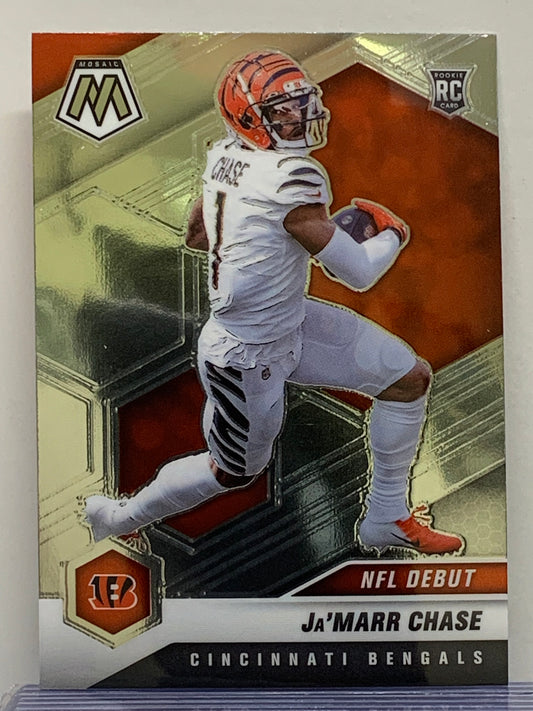 2021 Panini Mosaic #247 Ja'Marr Chase DEB RC Cincinnati Bengals