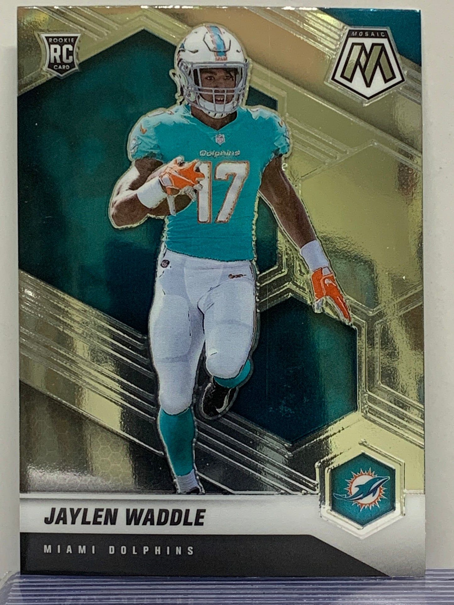 2021 Panini Mosaic #308 Jaylen Waddle RC Miami Dolphins