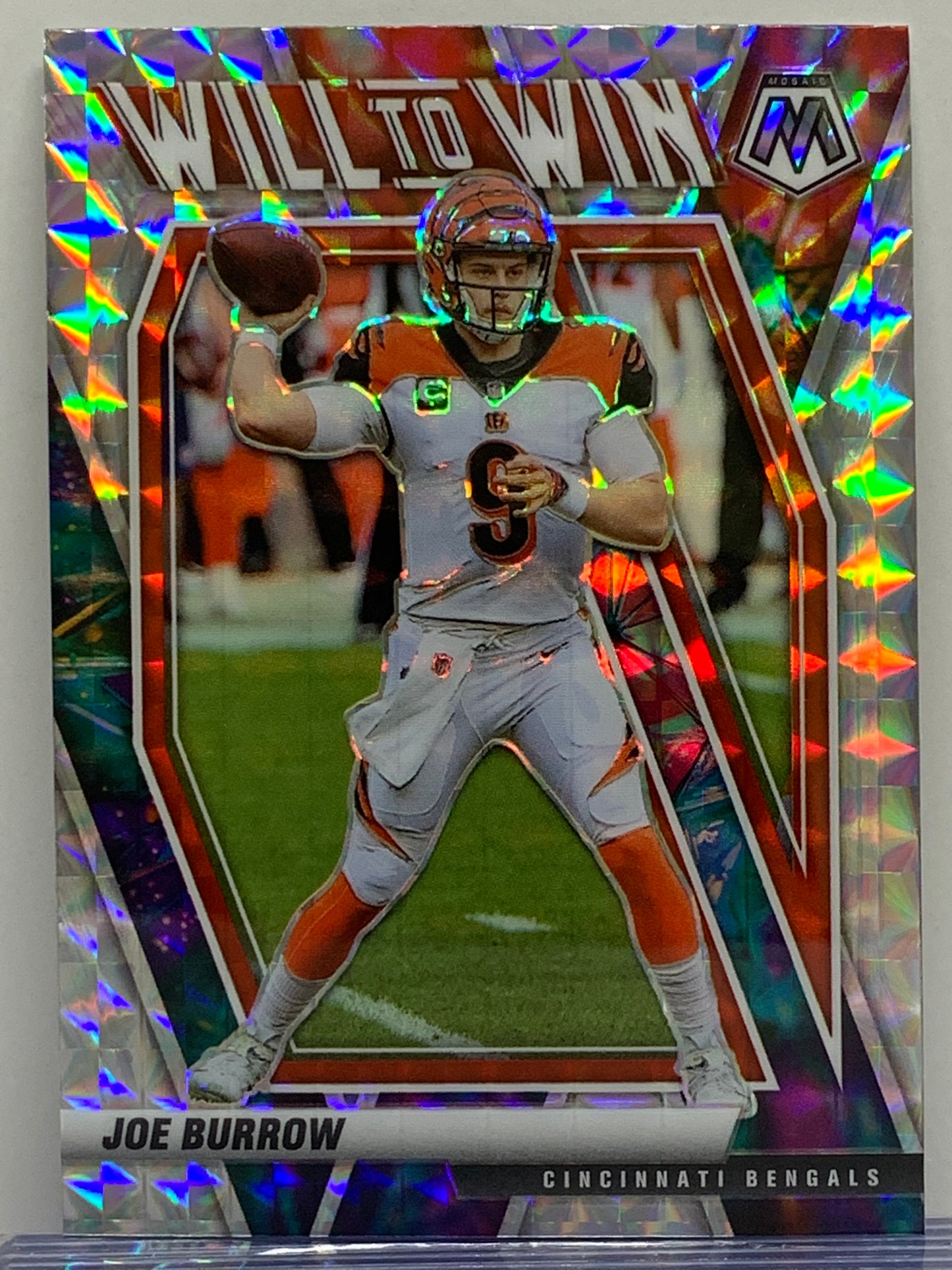 2021 Panini Mosaic Will to Win Mosaic  #8 Joe Burrow Cincinnati Bengals