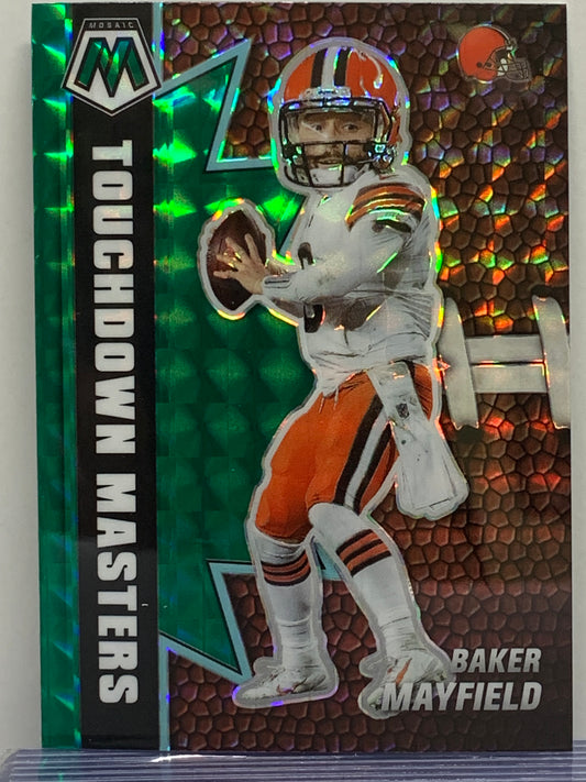 2021 Panini Mosaic Touchdown Masters Mosaic Green #18 Baker Mayfield  Cleveland Browns