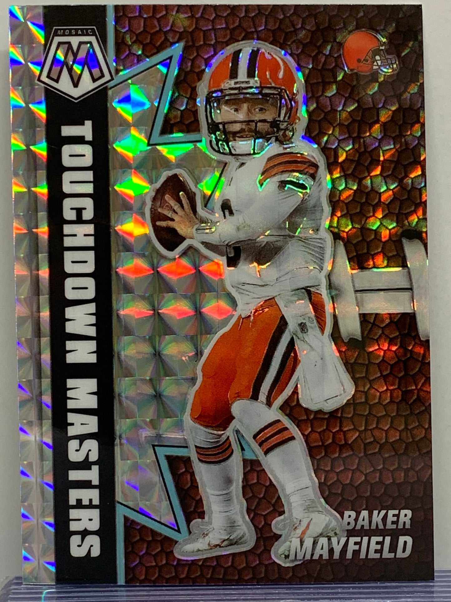 2021 Panini Mosaic Touchdown Masters Mosaic Green #18 Baker Mayfield  Cleveland Browns