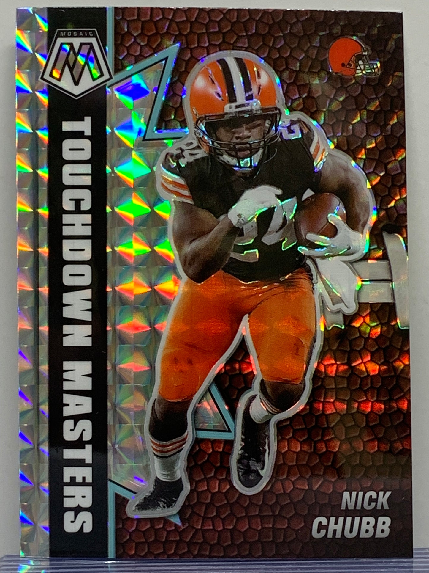 2021 Panini Mosaic Touchdown Masters Mosaic Green #7 Nick Chubb Cleveland Browns