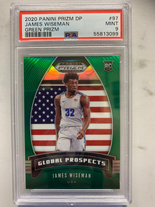 2020-21 Panini Prizm Draft Picks Prizms Green #97 James Wiseman GP