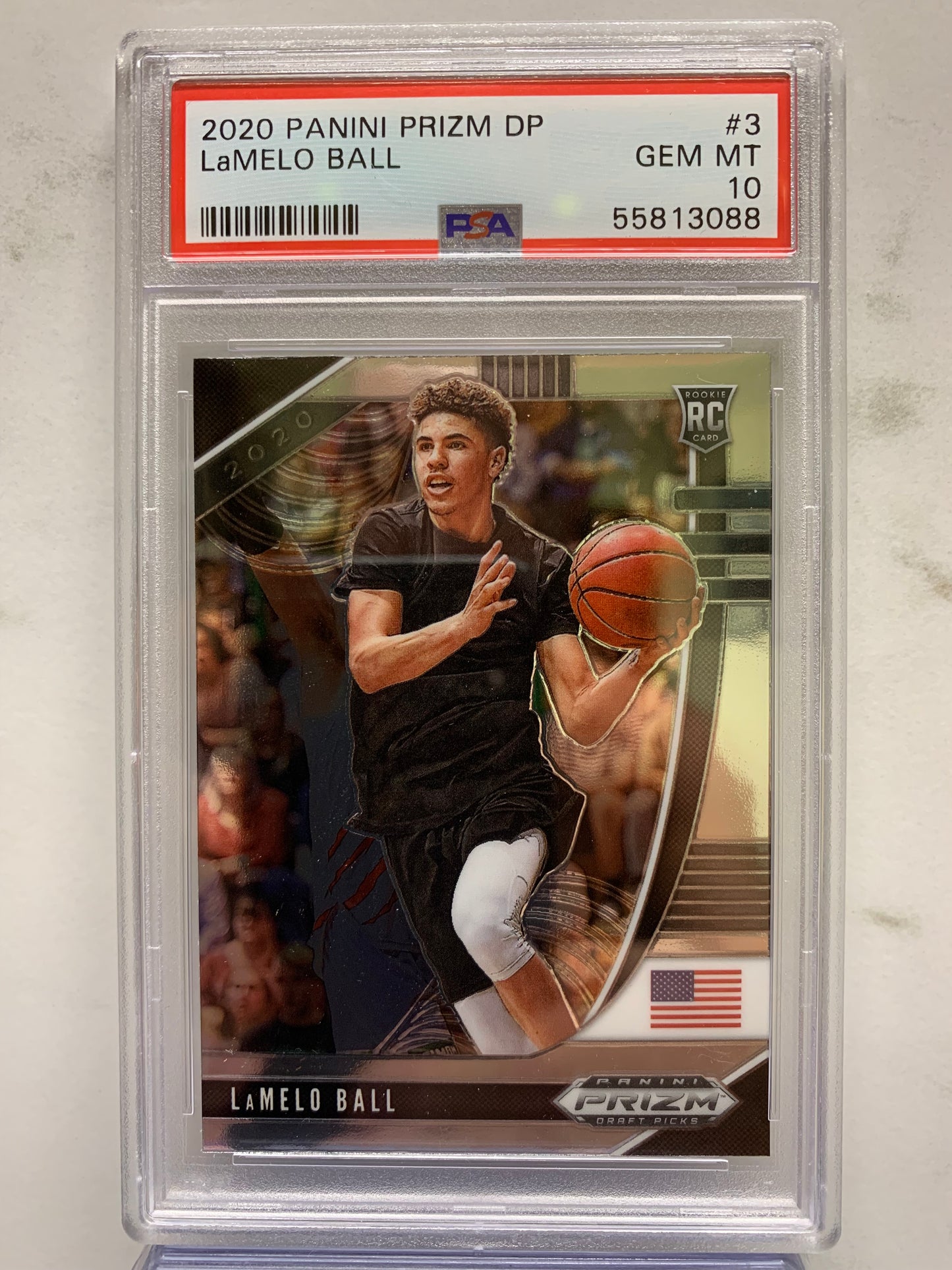 2020-21 Panini Prizm Draft Picks #3 LaMelo Ball RC Gem Mint 10