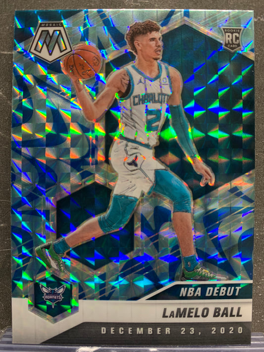 2020-21 Panini Mosaic Mosaic Reactive Blue #262 LaMelo Ball Charlotte Hornets RC