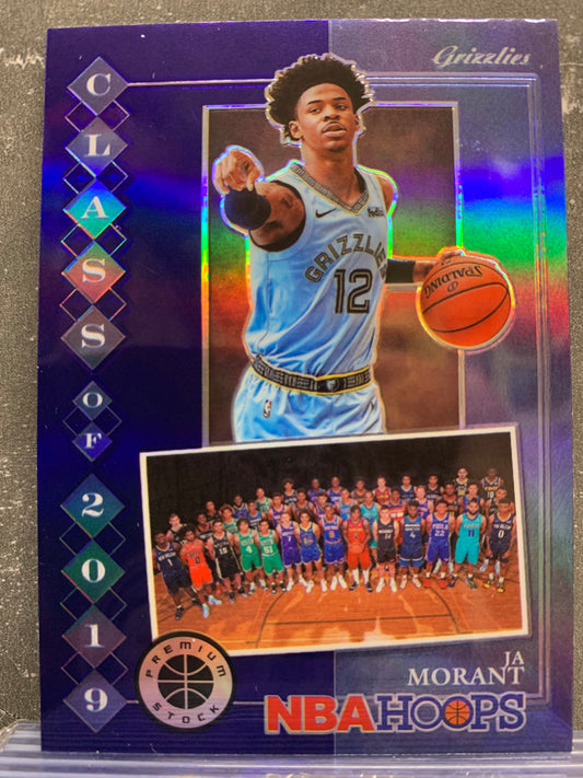 2019-20 Hoops Premium Stock Class of 2019 Purple #9 Ja Morant  Memphis Grizzlies