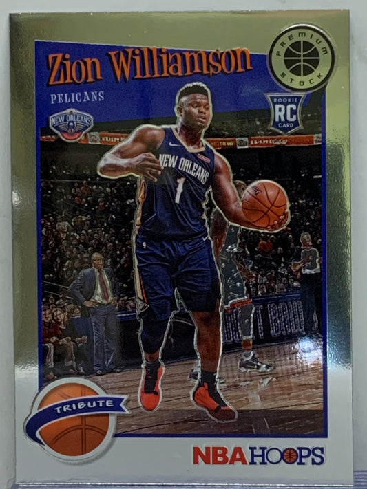 2019-20 Hoops Premium Stock #296 Zion Williamson RC New Orleans Pelicans