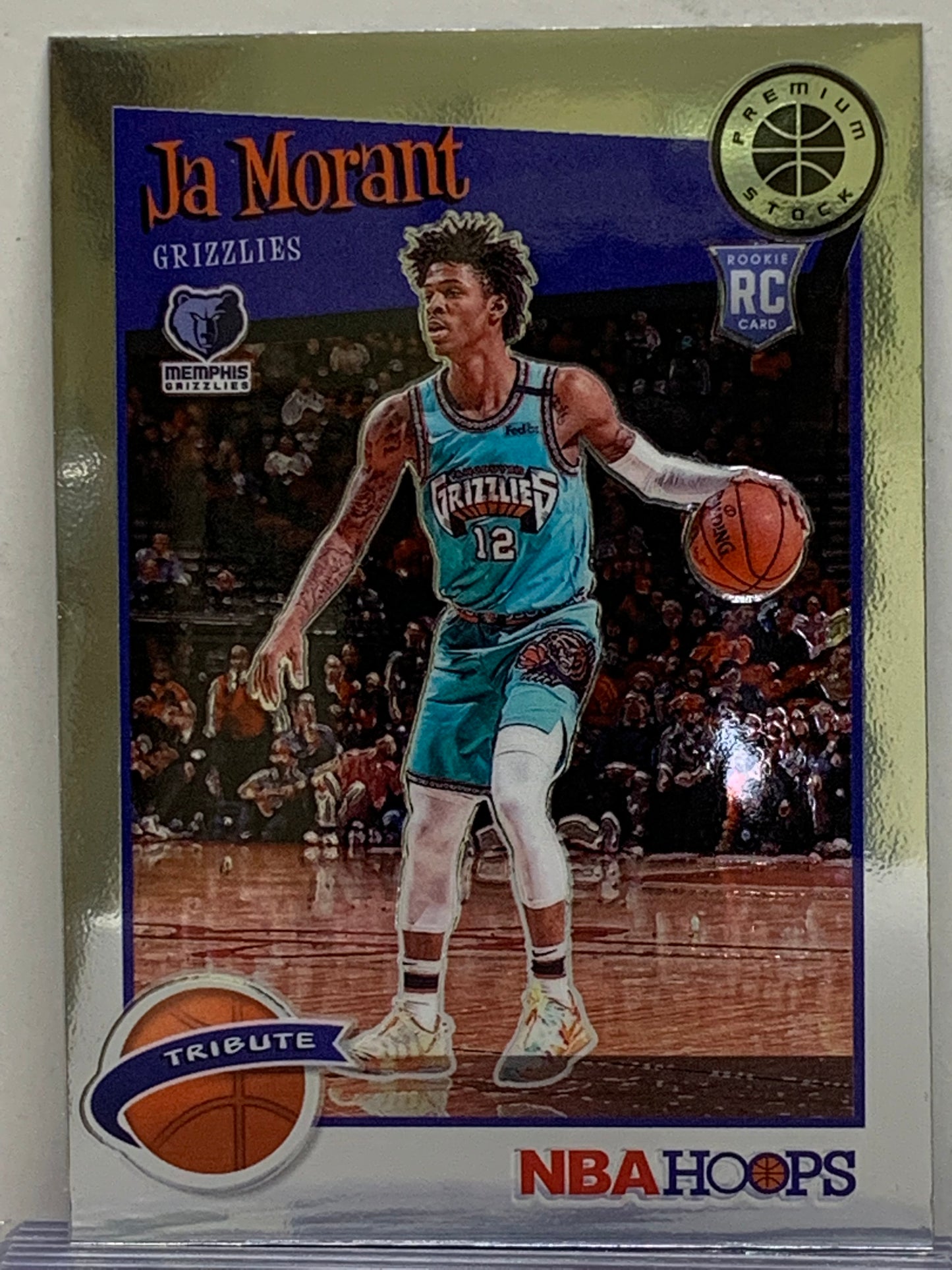 2019-20 Hoops Premium Stock #297 Ja Morant RC Memphis Grizzlies