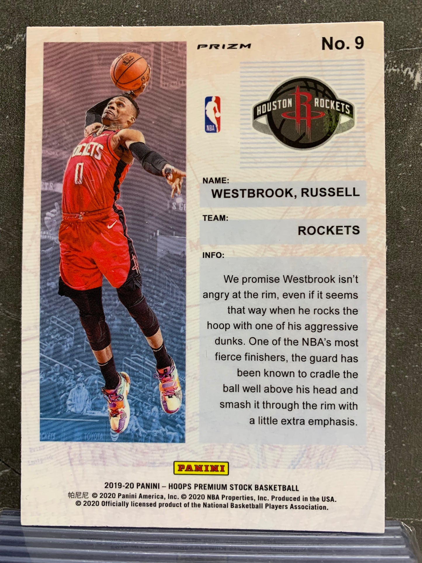 2019-20 Hoops Premium Stock Frequent Flyers Holo #9 Russell Westbrook