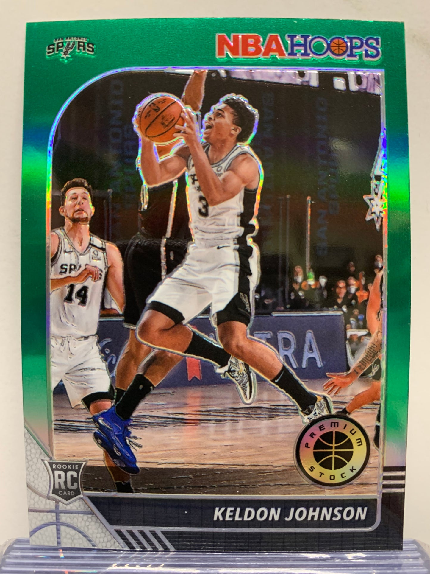 2019-20 Hoops Premium Stock Prizms Green #224 Keldon Johnson