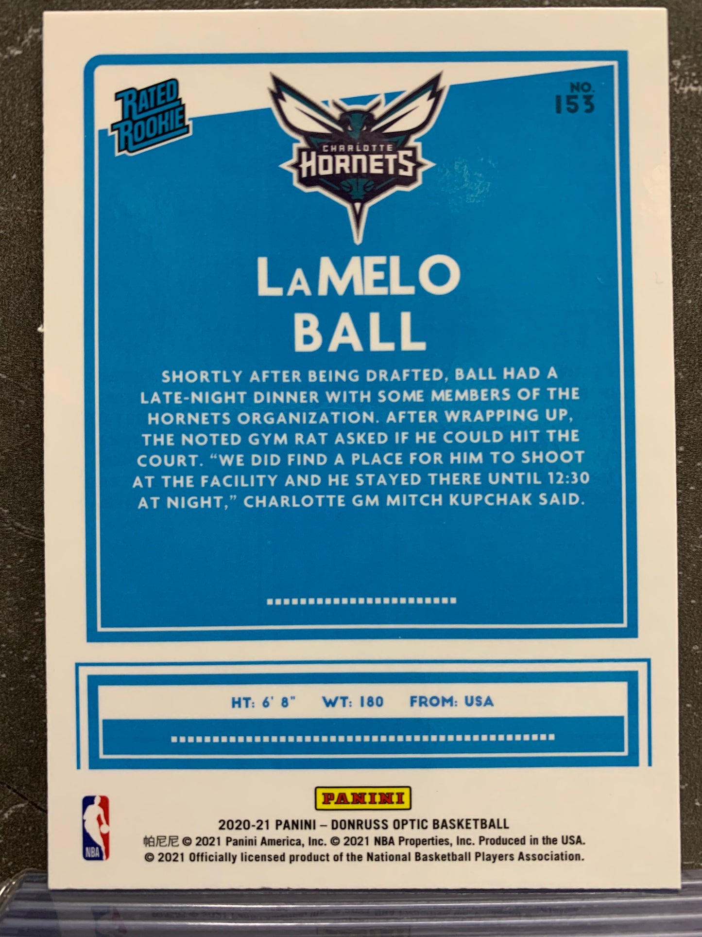 2020-21 Donruss Optic #153 LaMelo Ball RR RC Charlotte Hornets