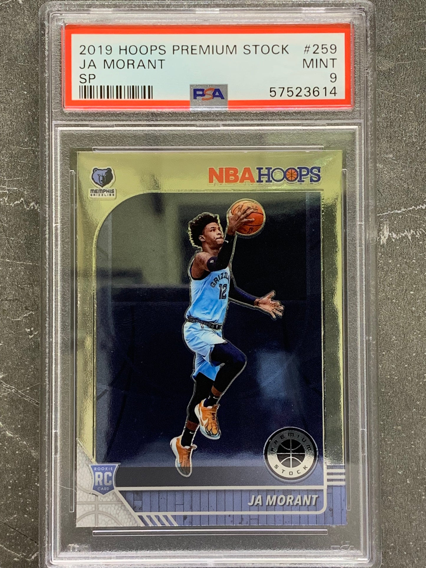 2019-20 Hoops Premium Stock Rookie Variations #259 Ja Morant  Memphis Grizzlies Mint 9