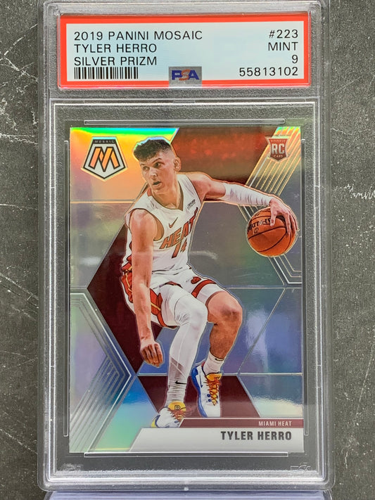 2019-20 Panini Mosaic Silver #223 Tyler Herro  Miami Heat Mint 9