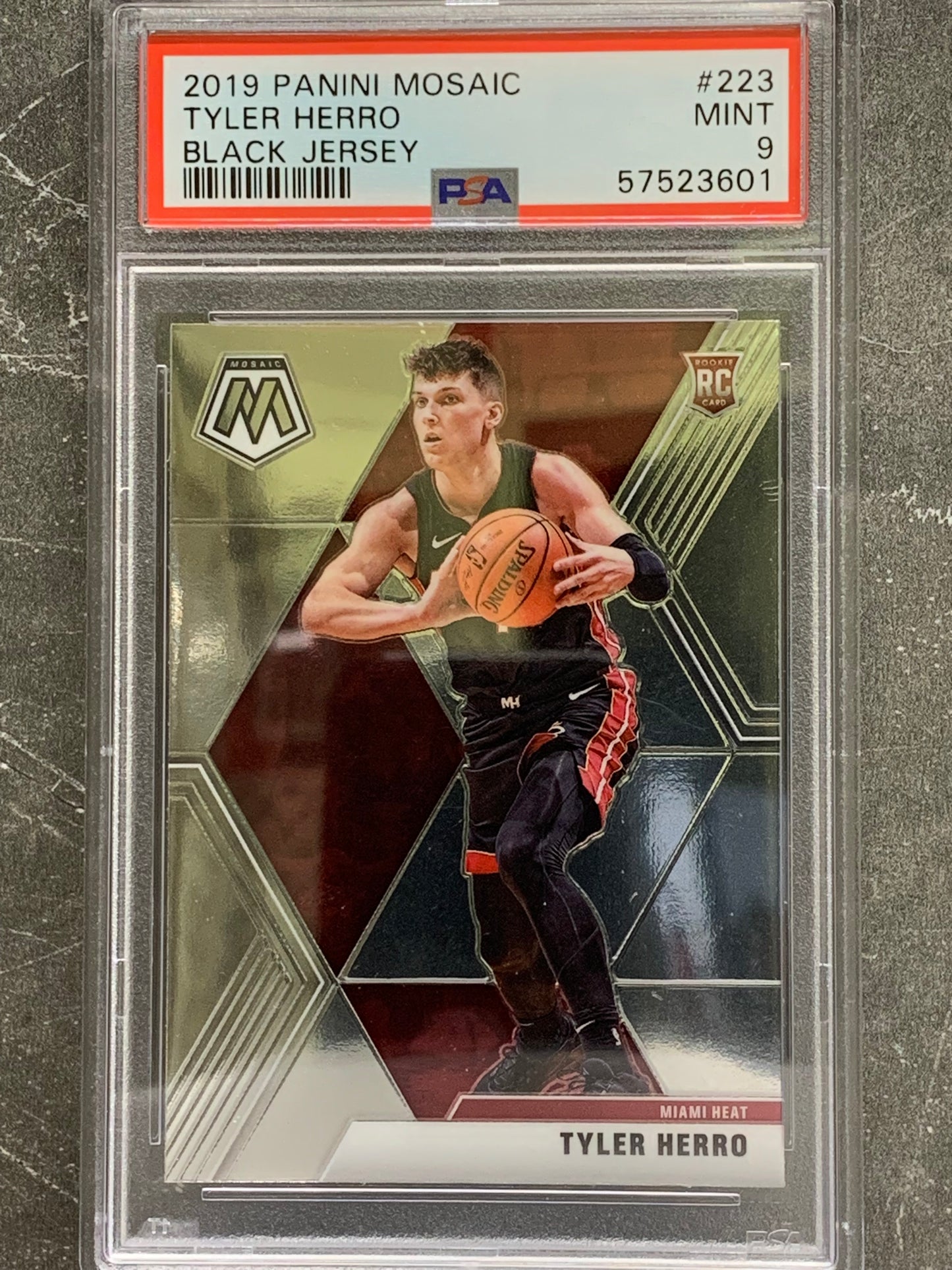 2019-20 Panini Mosaic Rookie Variations #223 Tyler Herro Miami Heat Mint 9