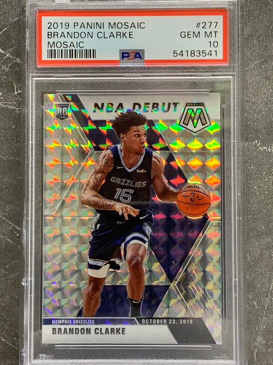 2019-20 Panini Mosaic Mosaic #277 Brandon Clarke Memphis Grizzlies Gem Mint 10